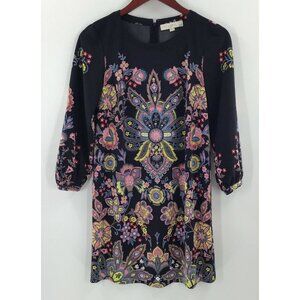 Loft Ann Taylor Women's Shift Dress Long sleeves Floral‎ Design Multicolor PXS